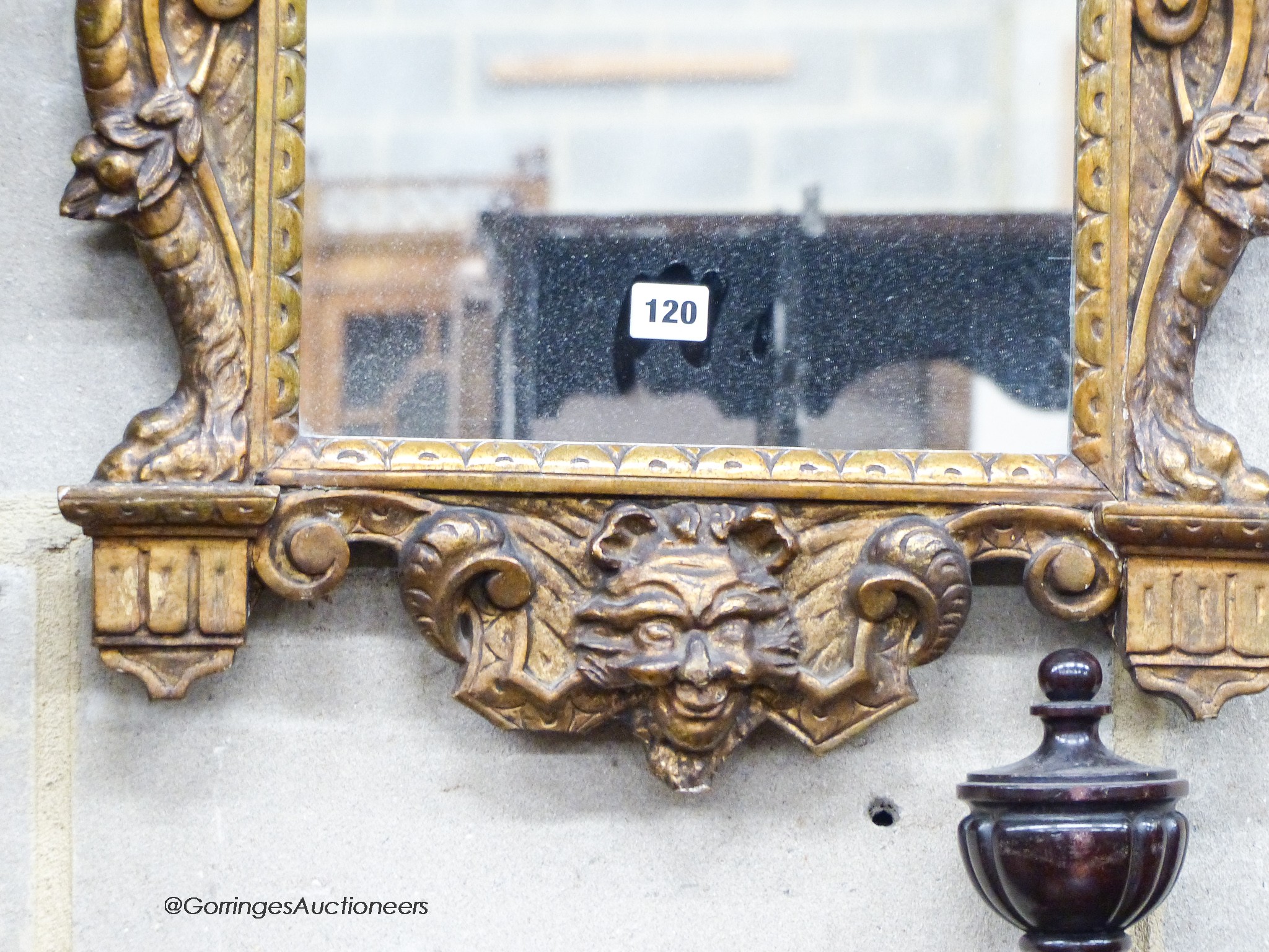 A Renaissance style giltwood wall mirror